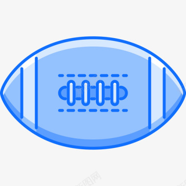 橄榄球运动器材7蓝色图标图标