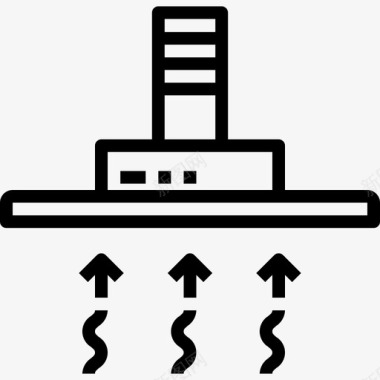 抽油烟机8户直列式图标图标