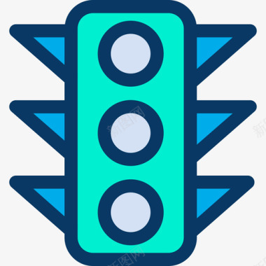 交通指示牌直线交通灯图标图标