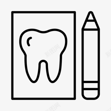 检查展板牙科检查牙医健康图标图标