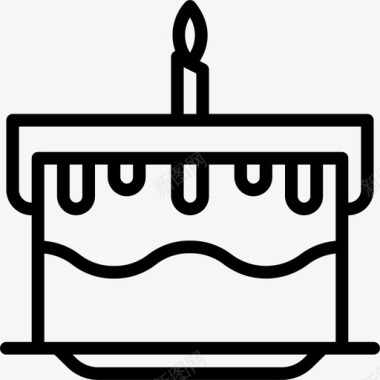 蛋糕生日蛋糕42号餐厅直系图标图标