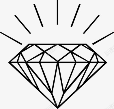 钻石珠宝奢华图标图标