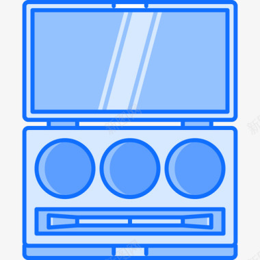眼影美容44蓝色图标图标