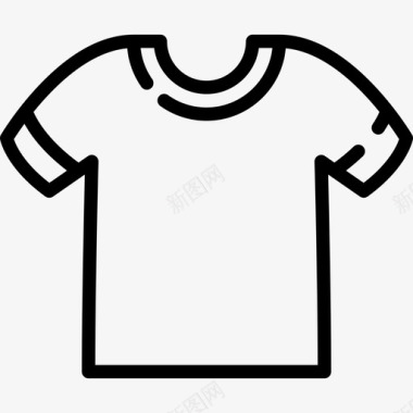 T恤电子和网络元素集合4线性图标图标