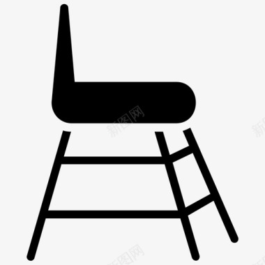 小木椅木椅餐椅家具图标图标