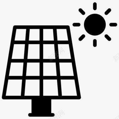 工程机器太阳能能量电池太阳能电池图标图标