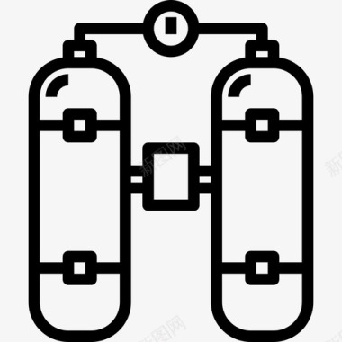水肺潜水水肺潜水旅行92直线型图标图标