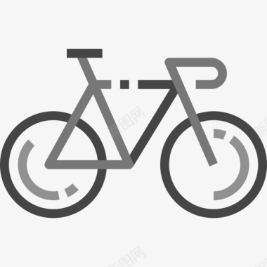 自行车生活方式5平板图标图标