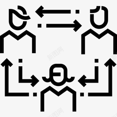 团队成员图标团队搜索引擎优化14线性图标图标