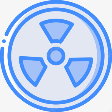 蓝色放射光放射性健康和安全3蓝色图标图标