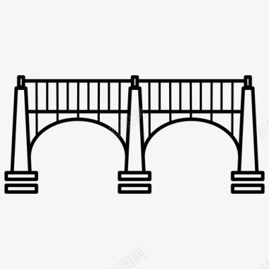 桥梁桥梁施工艺术建筑栏杆图标图标