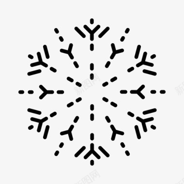 冬天的雪花雪花圣诞节圣诞装饰品图标图标