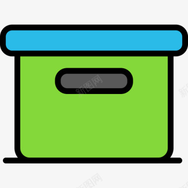 矢量盒子素材盒子办公文具4线颜色图标图标