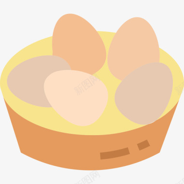 鸡蛋动物和食物3平的图标图标