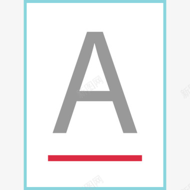 字母A在线3扁平图标图标