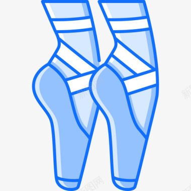 芭蕾舞运动器材7蓝色图标图标