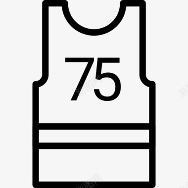 篮球运动衫户外活动8直线型图标图标