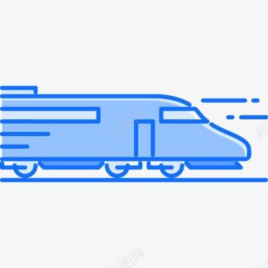 火车56号运输机蓝色图标图标