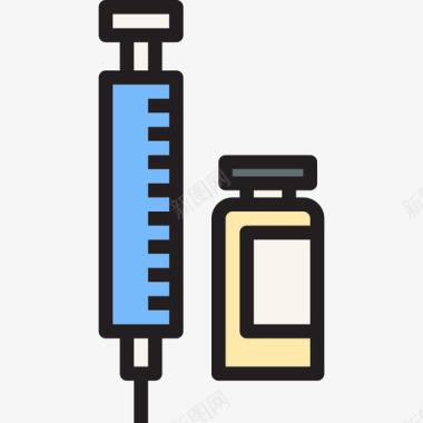 颜色各异注射医用87线性颜色图标图标