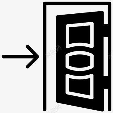 入口标识门入口门道图标图标