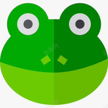 野生青蛙野生动物5平坦图标图标