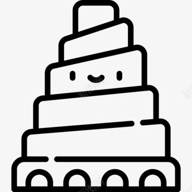 萨马拉地标古迹8直线图标图标