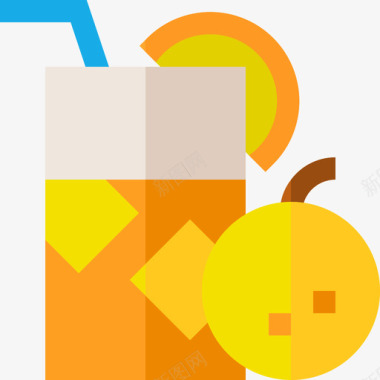 橙汁夏季派对7无糖图标图标
