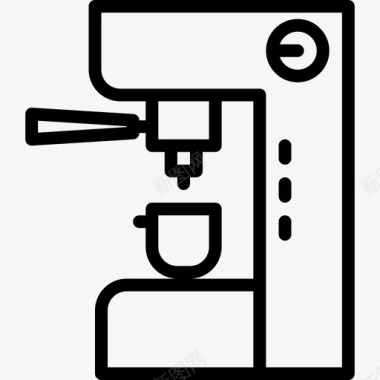 素描咖啡机咖啡机咖啡11线性图标图标