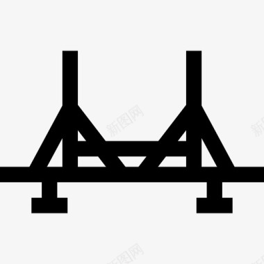 桥建筑图桥Zakim桥纪念碑16填充物图标图标