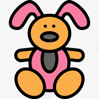 兔子55岁宝宝线形颜色图标图标
