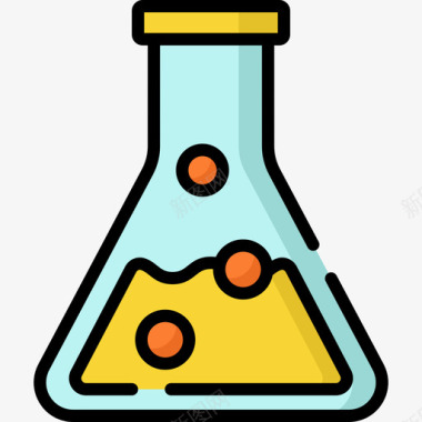 实验室烧瓶烧瓶教育106线性颜色图标图标