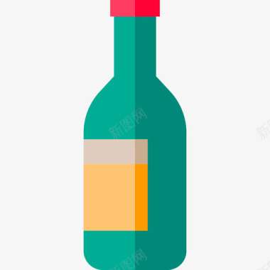 酒瓶酒瓶意大利4扁平图标图标