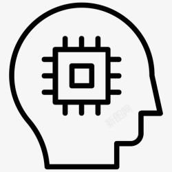 智能人人工智能商业智能决策图标高清图片