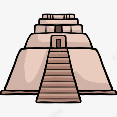 魔术师金字塔世界纪念碑色彩图标图标