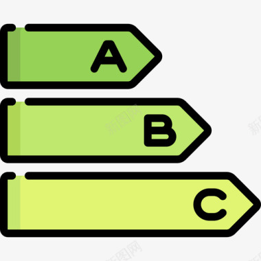 能源等级电工工具和元件线颜色图标图标