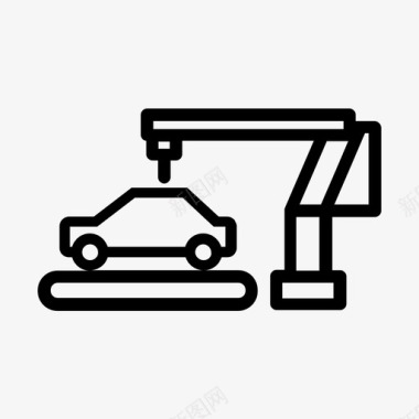 汽车汽车工业自动化输送机图标图标
