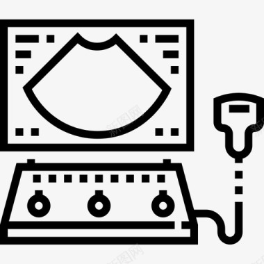 医疗器械免抠图片超声波医疗器械10线性图标图标