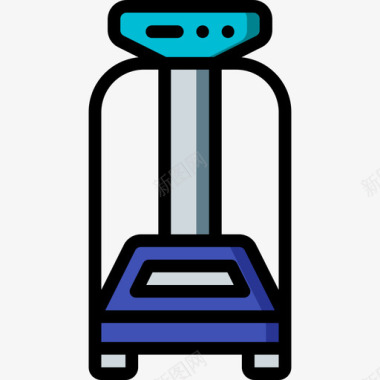 健身器材图标机器健身器材13线颜色图标图标