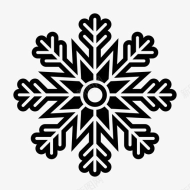 冬天的雪花雪花圣诞节寒冷图标图标