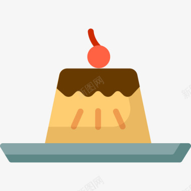 蛋糕野餐7扁平图标图标