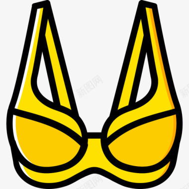 胸罩女装3黄色图标图标