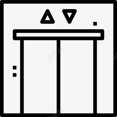 电梯标志电梯购物60直线图标图标