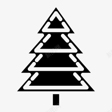 圣诞树圣诞树松树装饰元素图标图标
