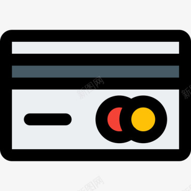 商业理念信用卡商业和金融32线性颜色图标图标