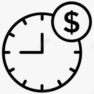 时间就是金钱时钟计划图标图标