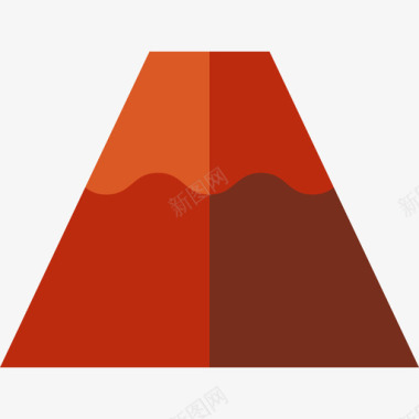 火山火山史前12级平坦图标图标