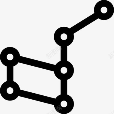 矢量北极北极3星座直线形图标图标