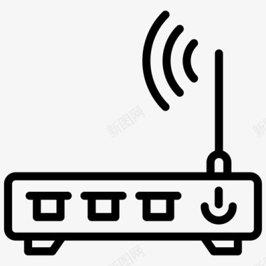 wifi调制解调器互联网连接网络路由器图标图标