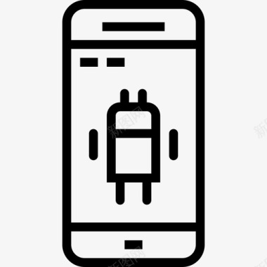 4G移动Android移动和电话4线性图标图标