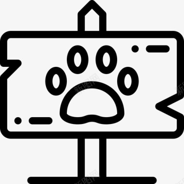 标牌动物园6直线图标图标